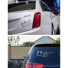 Stylish Hope Faith Love Heart Car Decal Sticker