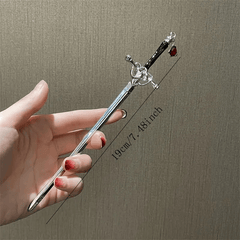 Punk Metal Sword Hairpin Chinese Style Hair Sticks For Women