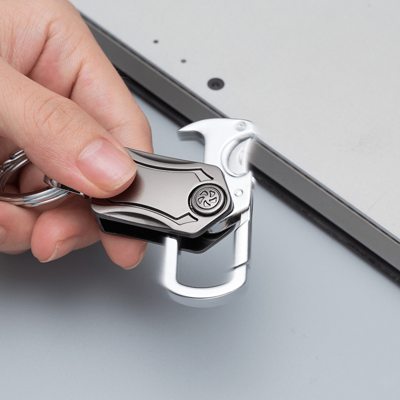 Anti-lost Car Key Chain with Fidget Spinner & Bottle Opener