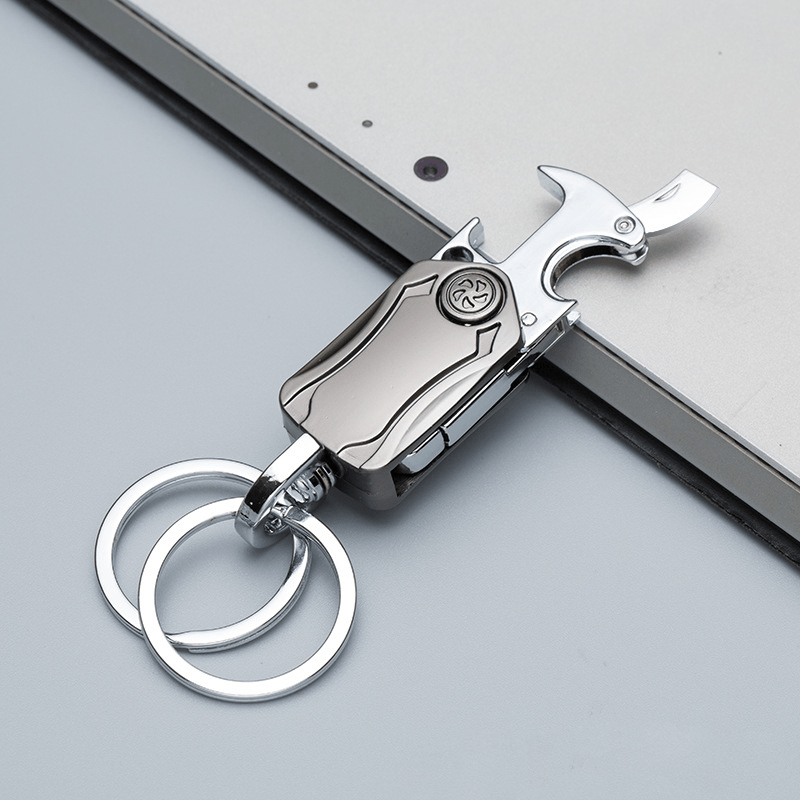 Anti-lost Car Key Chain with Fidget Spinner & Bottle Opener