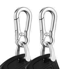 3pcs Stainless Steel Gourd Buckle Keychain Men Waist Belt Clip Anti-lost