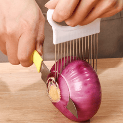 Stainless Steel Onion Needle Fork Vegetable Fruit Slicer