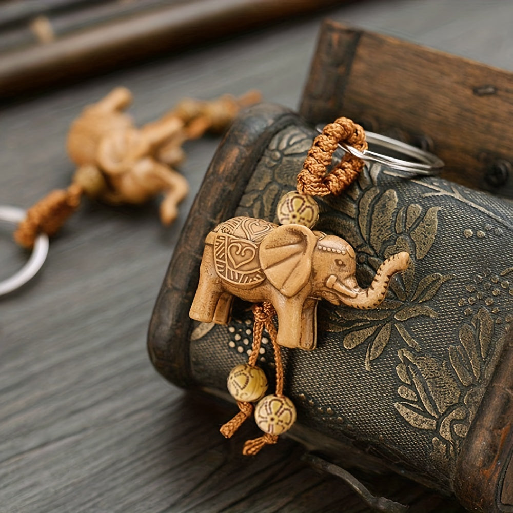 Carved Animal Keychain Fortune Key Ring Bag Charm Gift