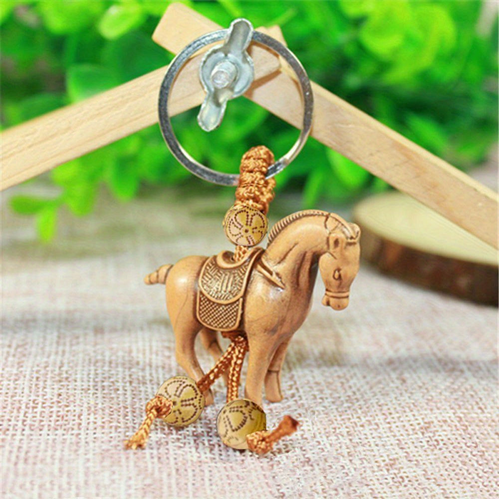 Carved Animal Keychain Fortune Key Ring Bag Charm Gift