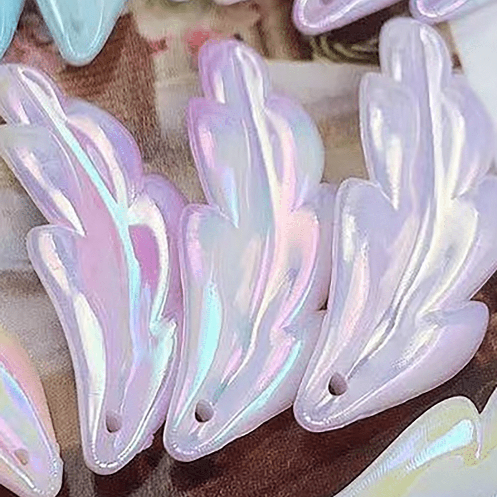 100pcs Feather Pattern Pendant DIY Jewelry