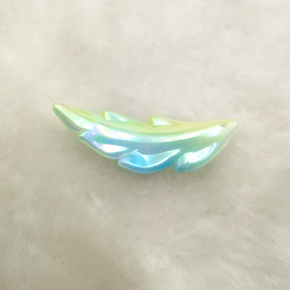 100pcs Feather Pattern Pendant DIY Jewelry