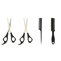 4Pcs Barber Hairdressing Set Scissors Thinning Shears Comb Styling Tools