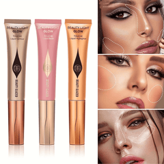 Pearly Blush Highlighter Cream with Sponge Applicator