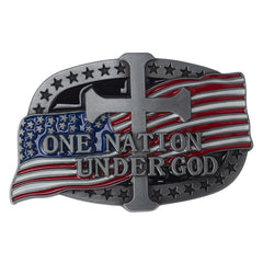 Alloy Flag Cross Letter Belt Buckle Western Cowboy Novelty Buckle