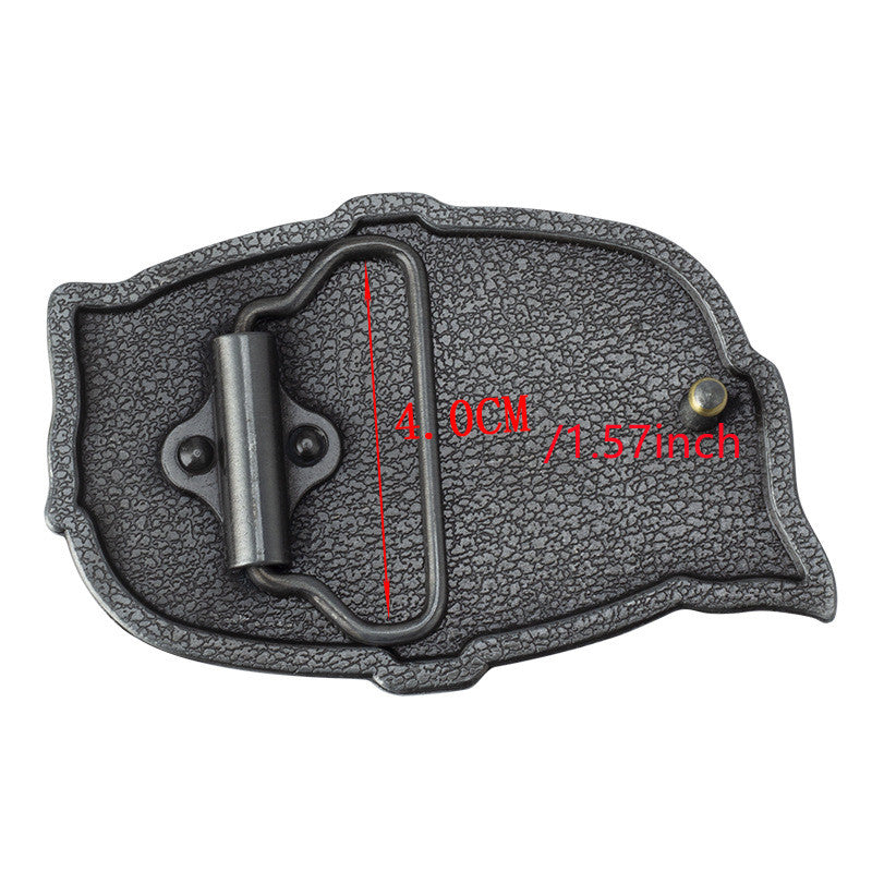 Alloy Flag Cross Letter Belt Buckle Western Cowboy Novelty Buckle