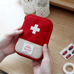 Mini Medicine Storage Bag Zipper Mesh Emergency Carry-On Travel Household Bag
