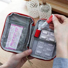Mini Medicine Storage Bag Zipper Mesh Emergency Carry-On Travel Household Bag