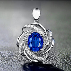 Flower Shape Pendant with Rhinestones for DIY Jewelry Making