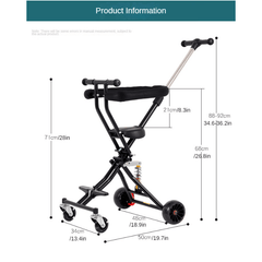 Lightweight Foldable Baby Stroller for 1-5 Years Old
