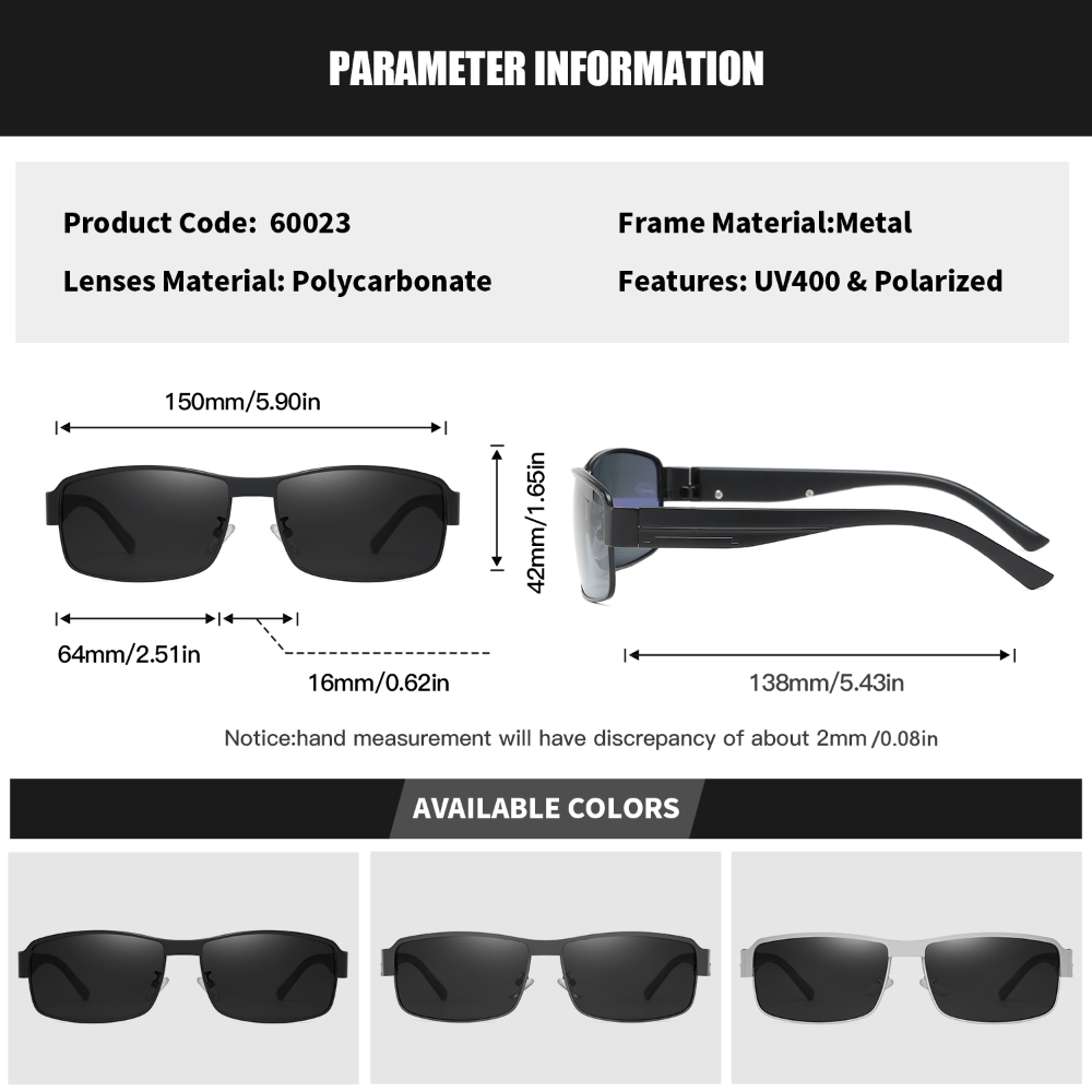 RoyalHot Metal Polarized Driving Sunglasses