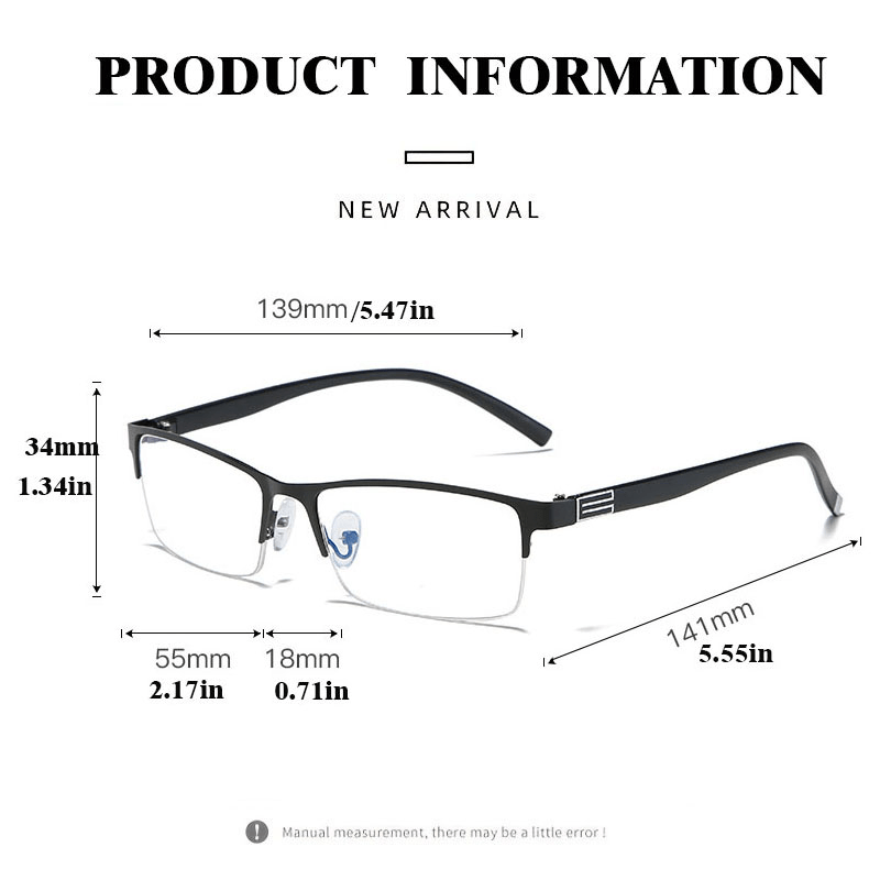 Smart Zoom Reading Glasses Anti See Far/Near + Case