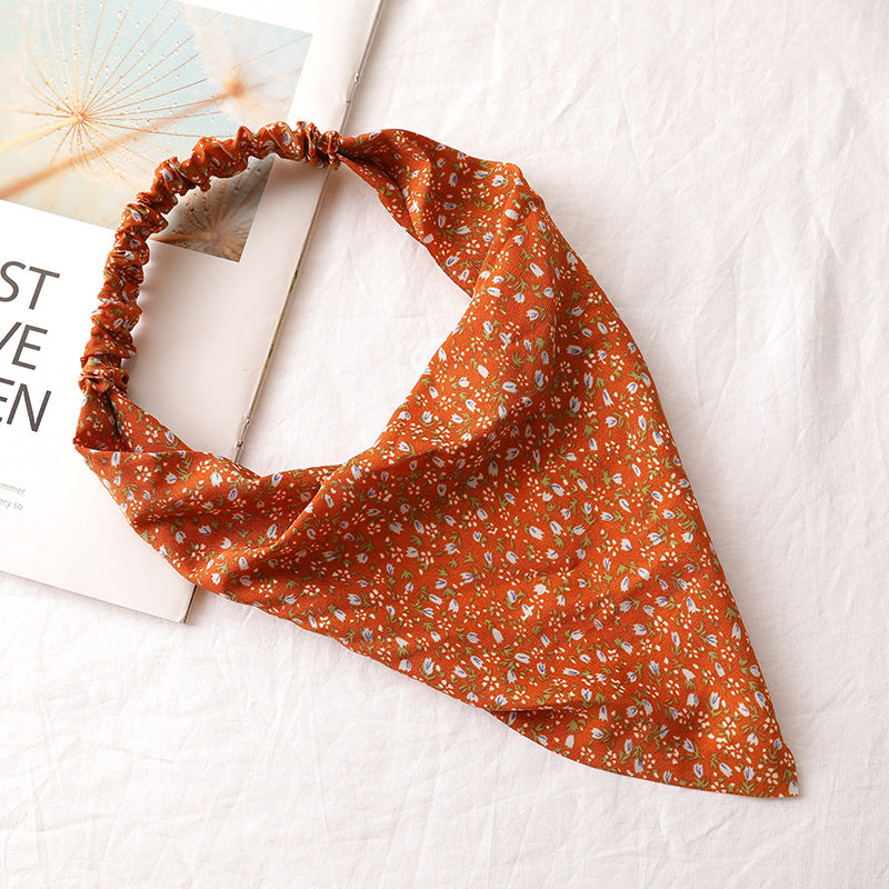 Floral Pattern Headband Bandana Print Hair Scarf Hair Accessories
