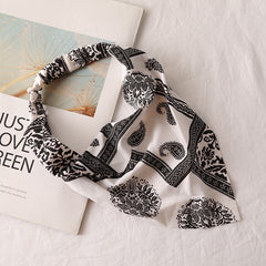 Floral Pattern Headband Bandana Print Hair Scarf Hair Accessories