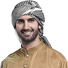 55Inch Men's Arab Shemagh Headscarf Muslim Keffiyeh Arabic Scarf