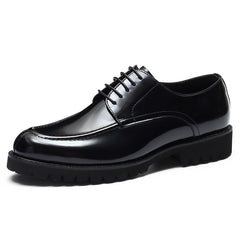Men's Round Toe Lace Up Derby Shoes for Wedding Party Business