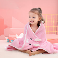 Baby Hooded Bath Towel Coral Fleece Newborn Blanket