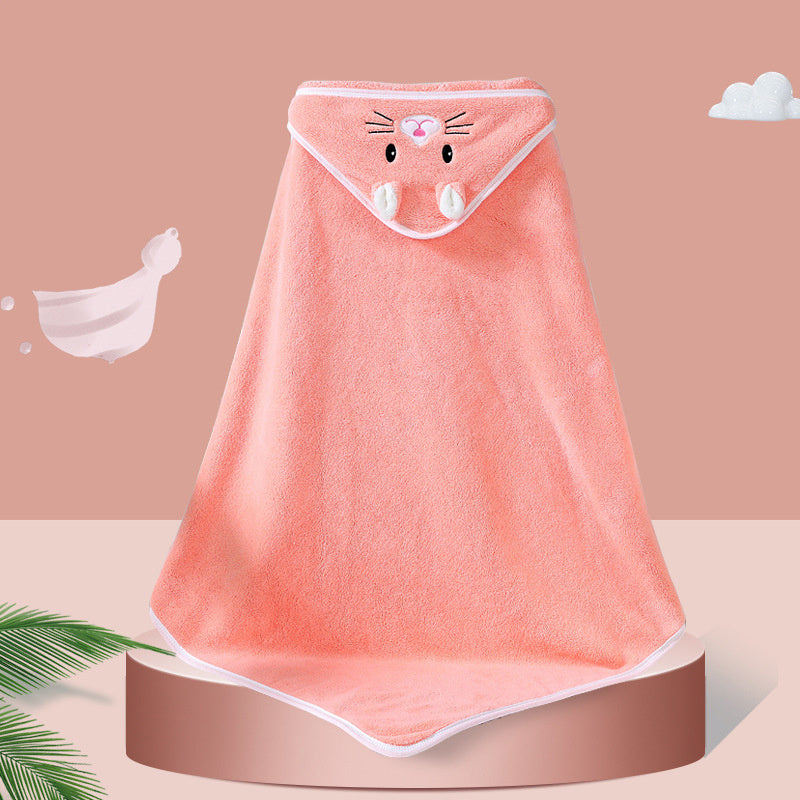 Baby Hooded Bath Towel Coral Fleece Newborn Blanket