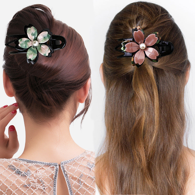 Large Flower Hair Clip Headwear Ponytail Clip