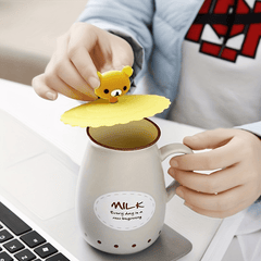 Cartoon Silicone Cup Lids - Prevent Leakage & Dust - Sealed Cup Lids