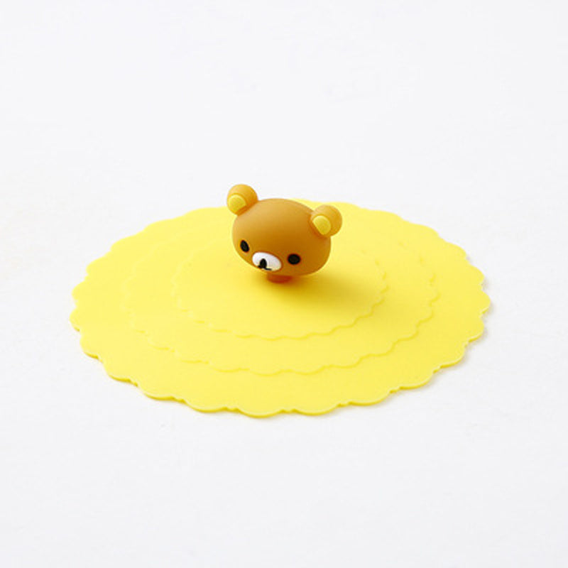 Cartoon Silicone Cup Lids - Prevent Leakage & Dust - Sealed Cup Lids