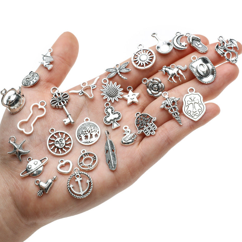 100pcs Mixed Animals Pattern Alloy Charms for DIY Bracelet Necklace Accessories