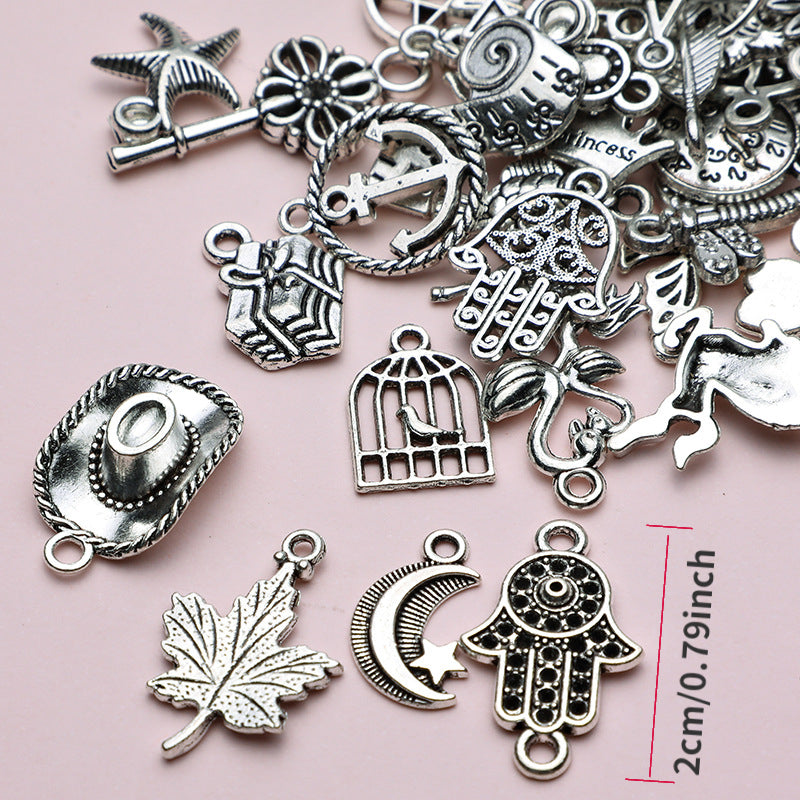 100pcs Mixed Animals Pattern Alloy Charms for DIY Bracelet Necklace Accessories