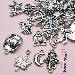 100pcs Mixed Animals Pattern Alloy Charms for DIY Bracelet Necklace Accessories