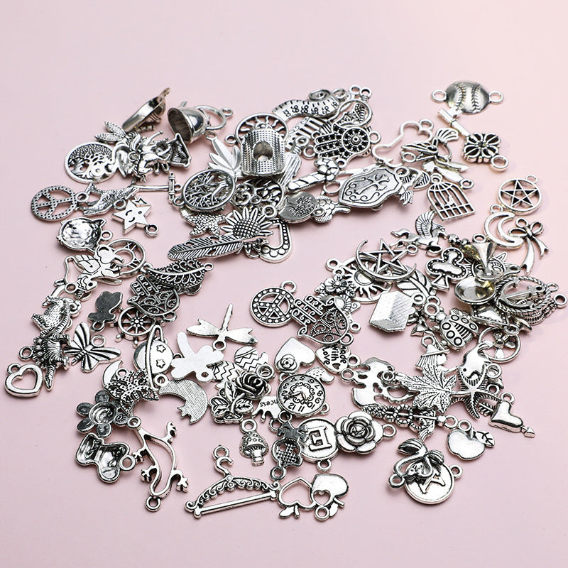 100pcs Mixed Animals Pattern Alloy Charms for DIY Bracelet Necklace Accessories