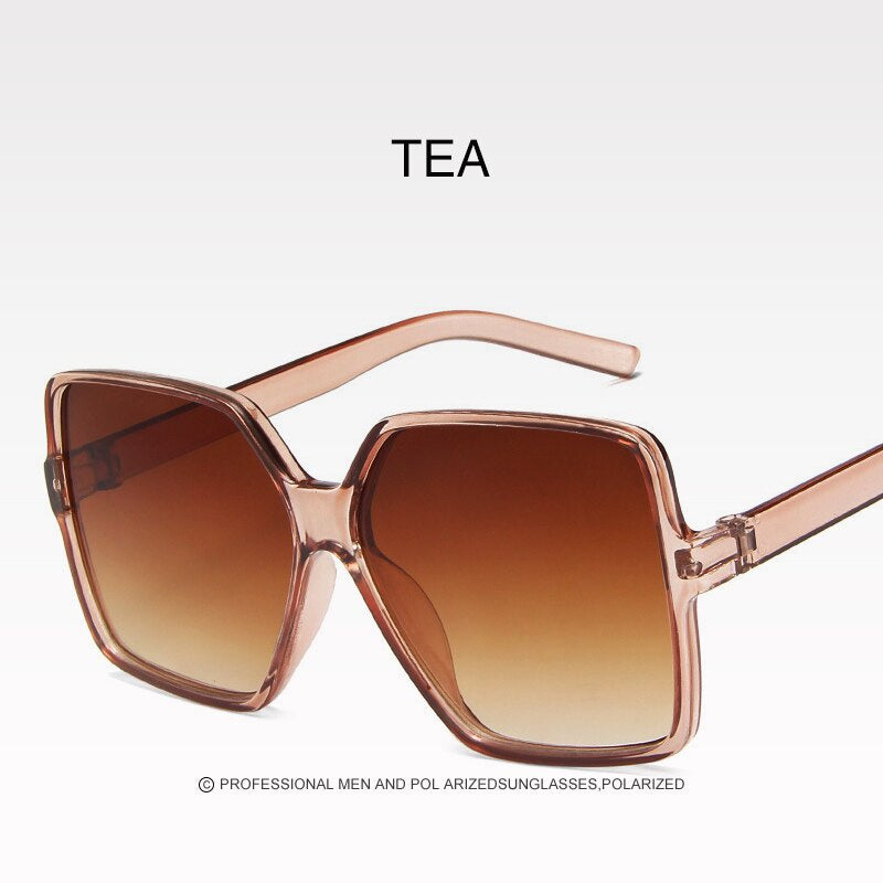 Large Square Sunglasses Gradient Anti Glare UV400
