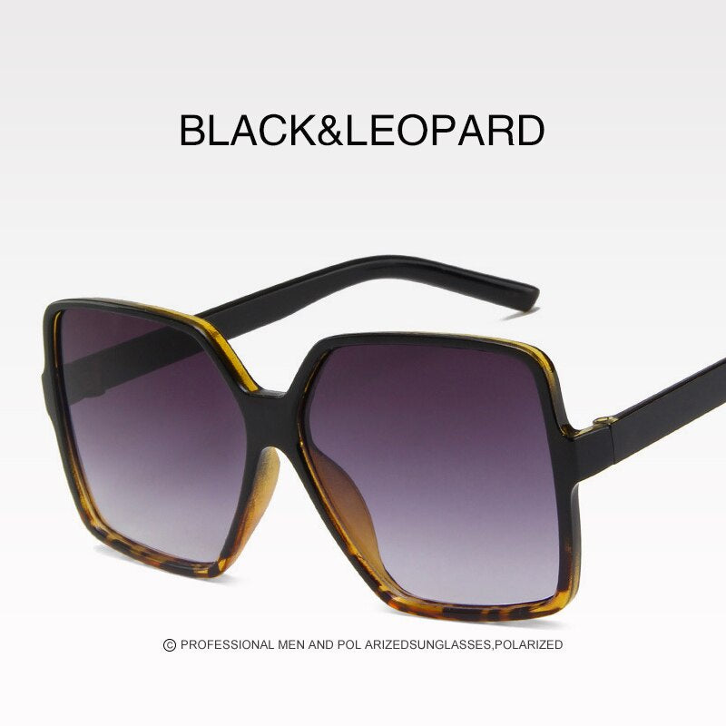 Large Square Sunglasses Gradient Anti Glare UV400