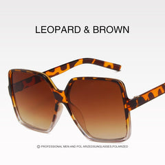 Large Square Sunglasses Gradient Anti Glare UV400