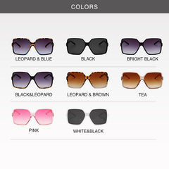 Large Square Sunglasses Gradient Anti Glare UV400