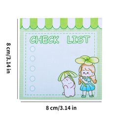 Cute Cartoon Message Board for Girls, Ins Wind Sticker, Reusable, 80 Pages