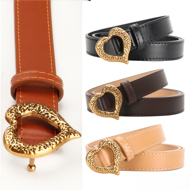Vintage Heart Buckle Belt Classic Girdle For Women