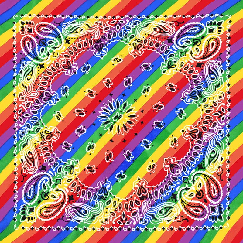 Rainbow Hair Scarf LGBT Pride Month Hair Accessory