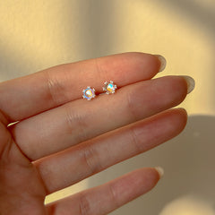 Moonstone Stud Earrings Delicate Jewelry for Women