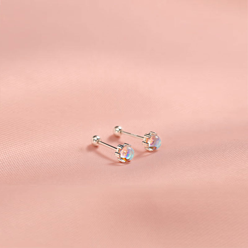 Moonstone Stud Earrings Delicate Jewelry for Women