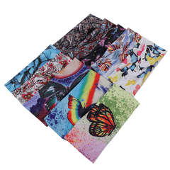 Boho Butterfly Print Wide Headband Elastic Head Wrap