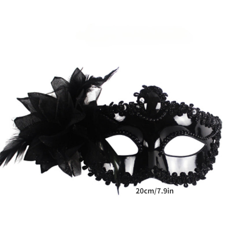 Halloween Mask Masquerade Lily Flower Mask Half Face Ladies Party Princess Sexy