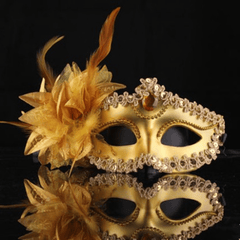 Halloween Mask Masquerade Lily Flower Mask Half Face Ladies Party Princess Sexy