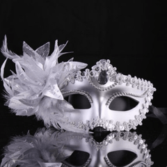 Halloween Mask Masquerade Lily Flower Mask Half Face Ladies Party Princess Sexy