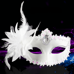 Halloween Mask Masquerade Lily Flower Mask Half Face Ladies Party Princess Sexy