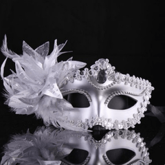 Halloween Mask Masquerade Lily Flower Mask Half Face Ladies Party Princess Sexy