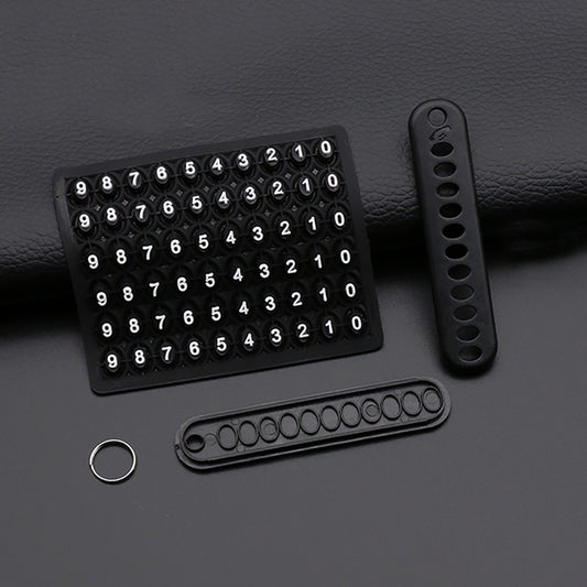 Anti Lost Car Keychain Phone Number Card Key Ring Car Interior
