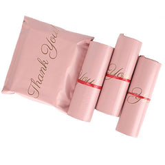 50 Pink Plastic Mailer Bags Waterproof Express Pouches for Shoes & Boxes